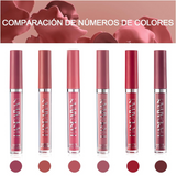 6 peças Lápiz Labial Líquido mate Larga Duracion Lip Stick Maquillaje Para Mujer