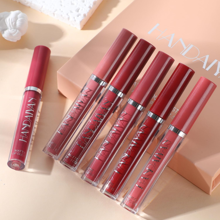 6 peças Lápiz Labial Líquido mate Larga Duracion Lip Stick Maquillaje Para Mujer