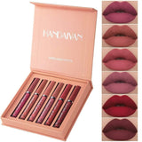 6 peças Lápiz Labial Líquido mate Larga Duracion Lip Stick Maquillaje Para Mujer